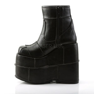 Mens Gothic Platform Patch Ankle Boots